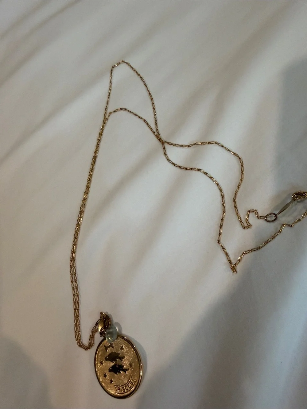 Gold plates Pisces ♓️ Pendant Necklace with Star Motif - Women Jewelry